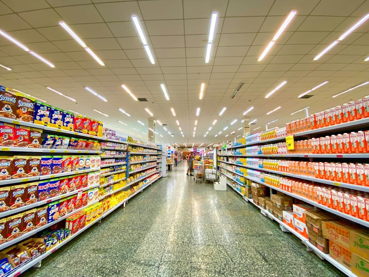 Supermarket aisle, for supermarket grocery app development