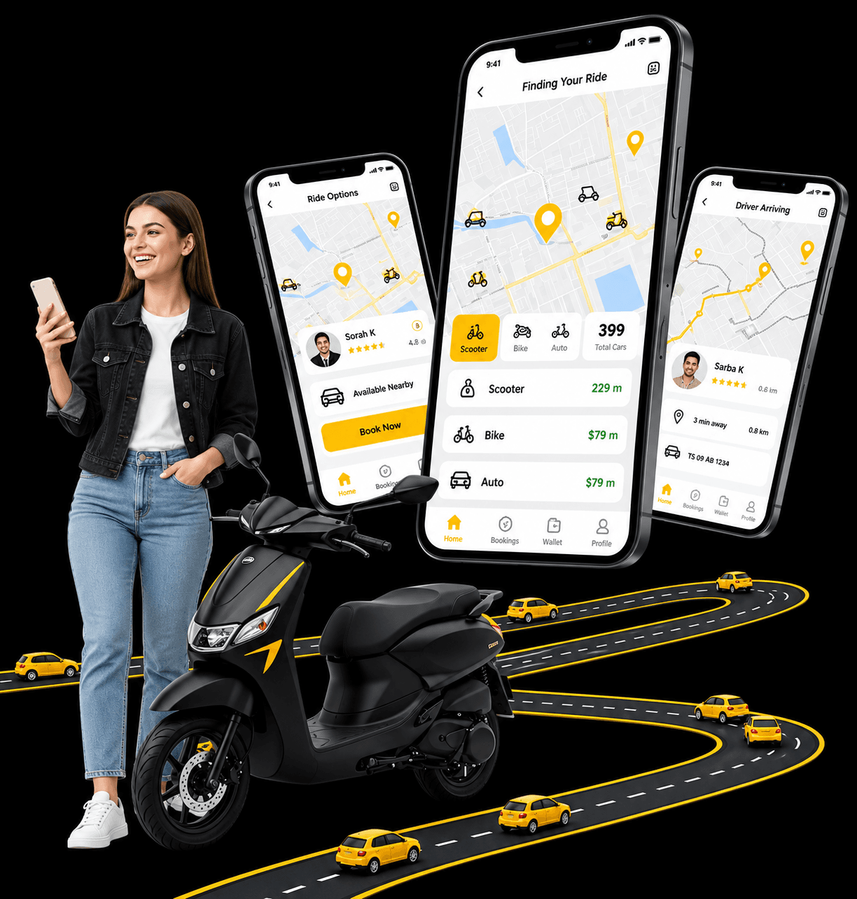 Rapido clone app development, custom-built rider experience