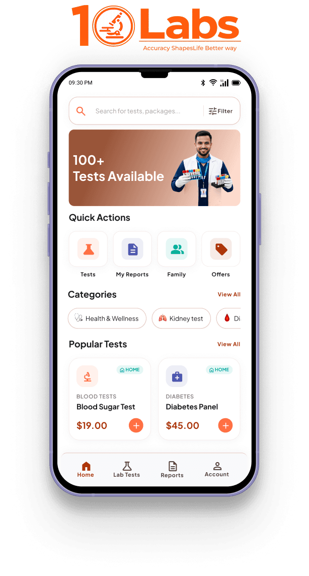 10 Labs product screens