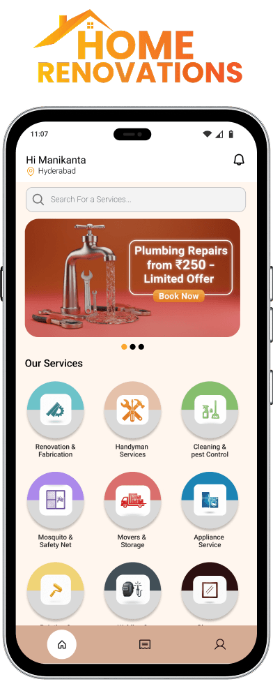 Home Renovation product screens