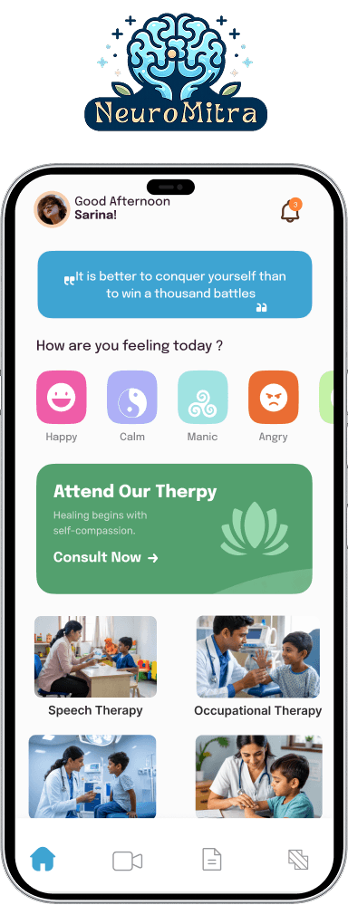 NeuroMitra product screens