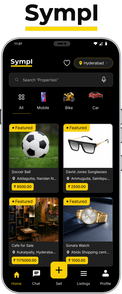 Sympl product screens