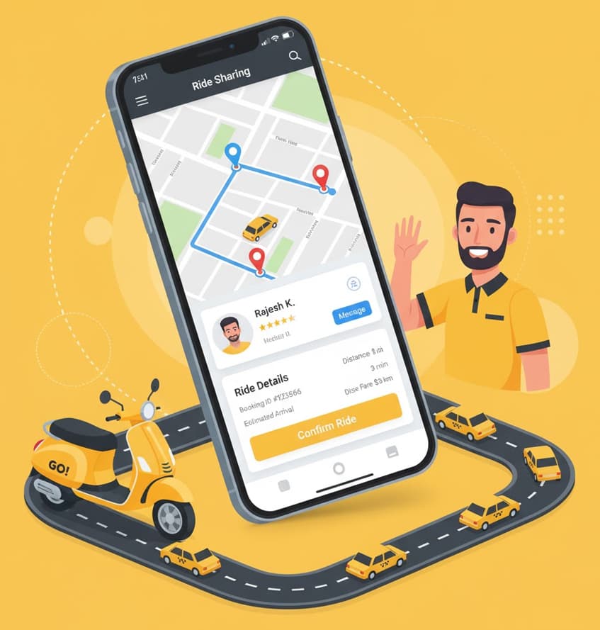 Rapido clone app development, captain driver app screen