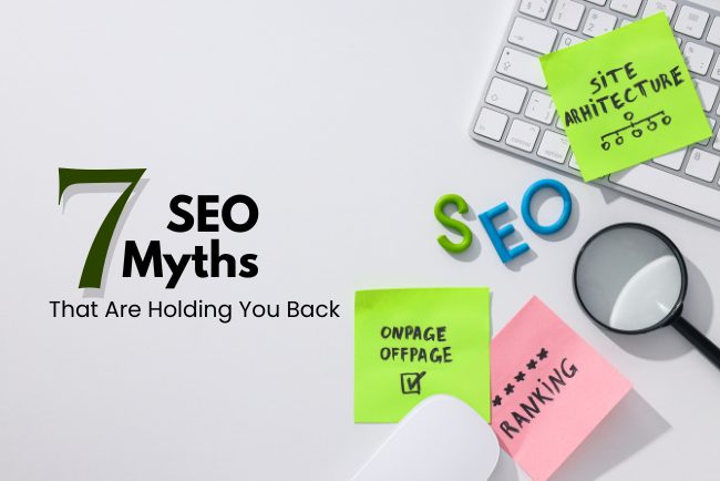 Debunking SEO myths: A conceptual image representing the breaking down of false beliefs about search engine optimization.