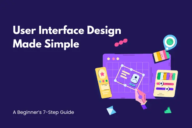 Beginner-friendly user interface design guide with simple 7-step process and tips