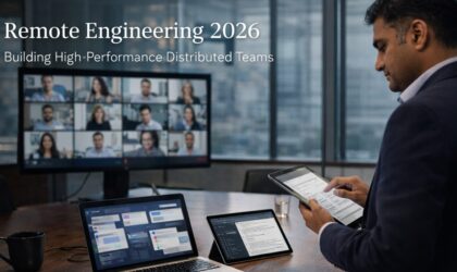 Remote engineering team collaborating virtually across Indian tech hubs like Bengaluru, Hyderabad, and Pune in 2026