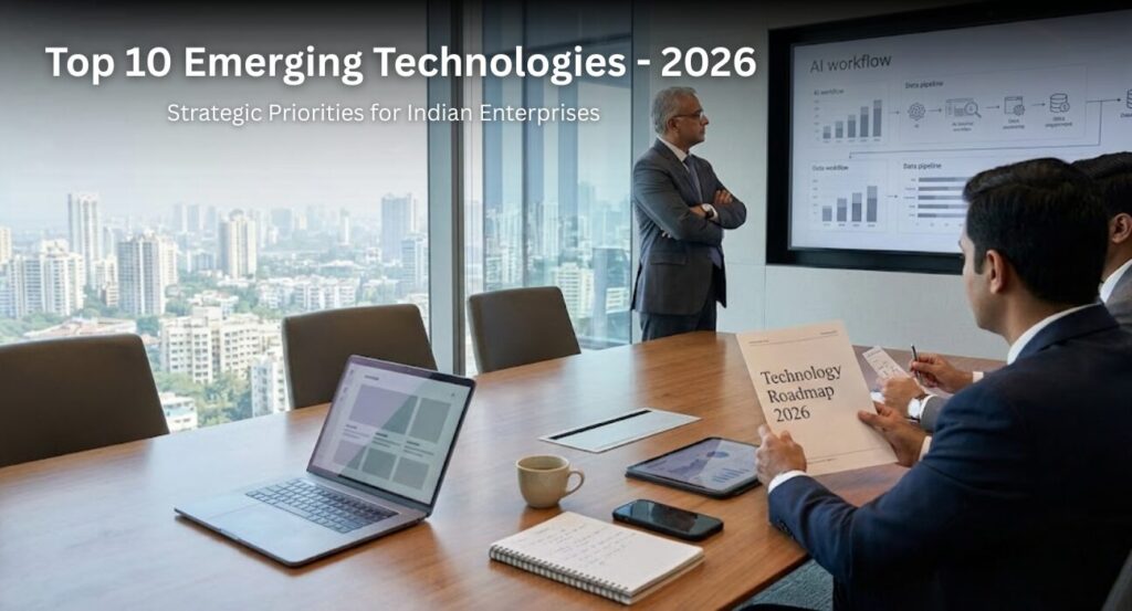 Enterprise leaders in India exploring AI, edge computing, blockchain, and digital transformation technologies in 2026