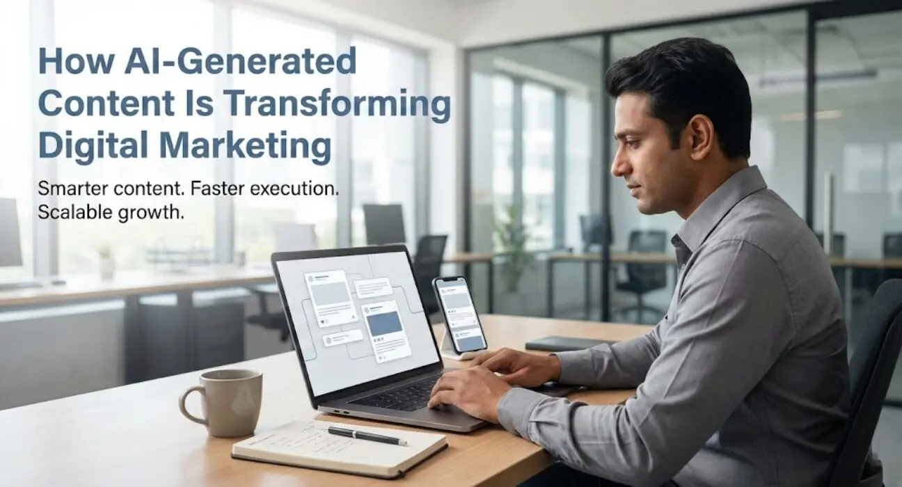AI-generated content helping Indian businesses create digital marketing content efficiently